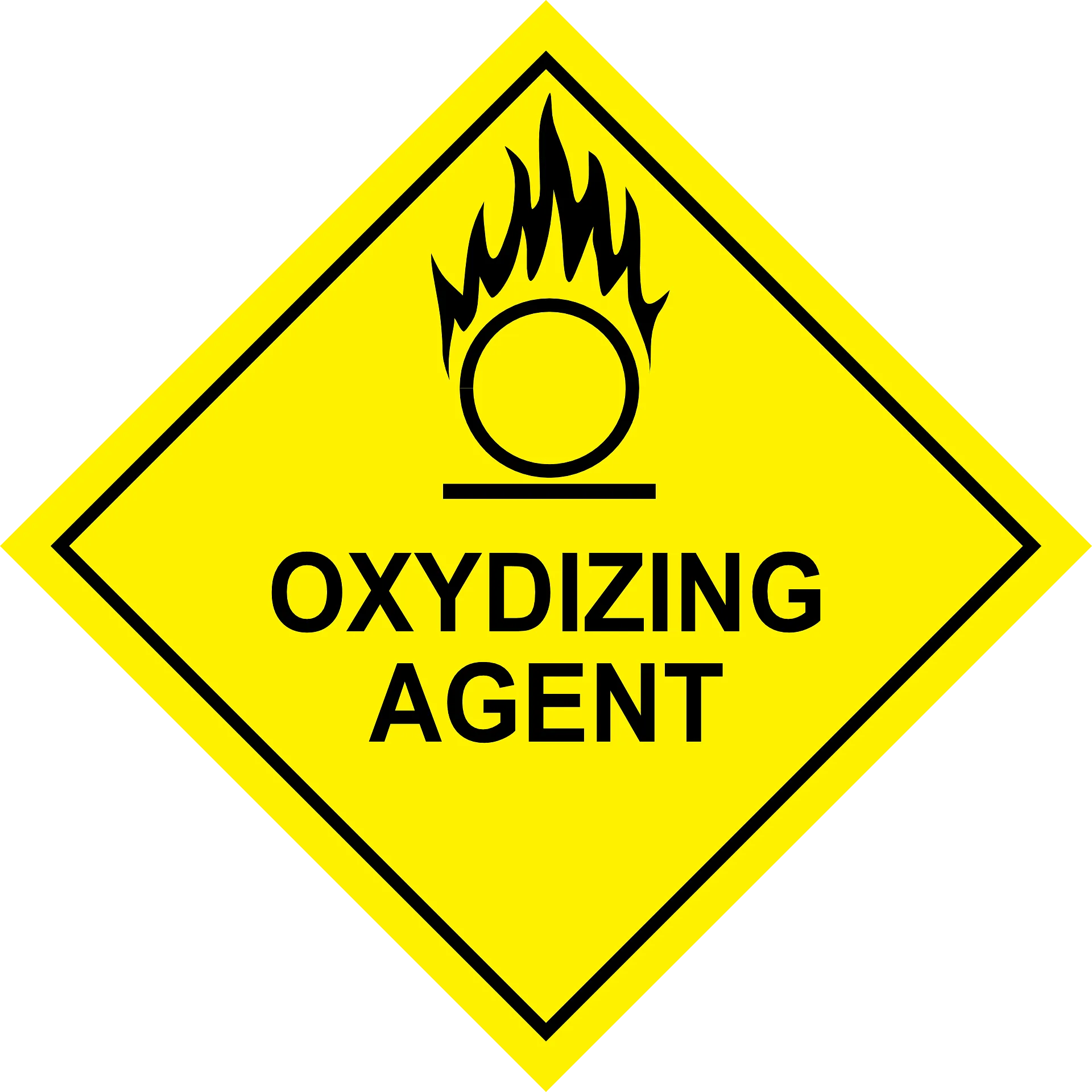 Oxidizing Agent Inflammable Fire royalty-free vector graphic